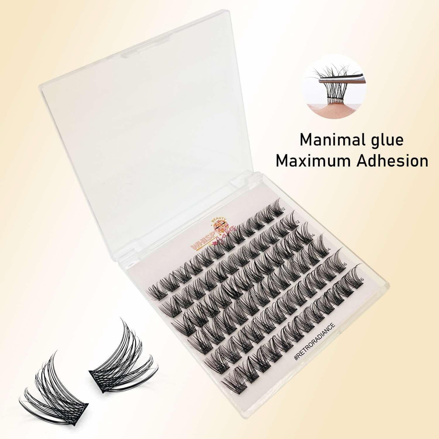 Retro Radiance – Press on Lashes - No bond Needed