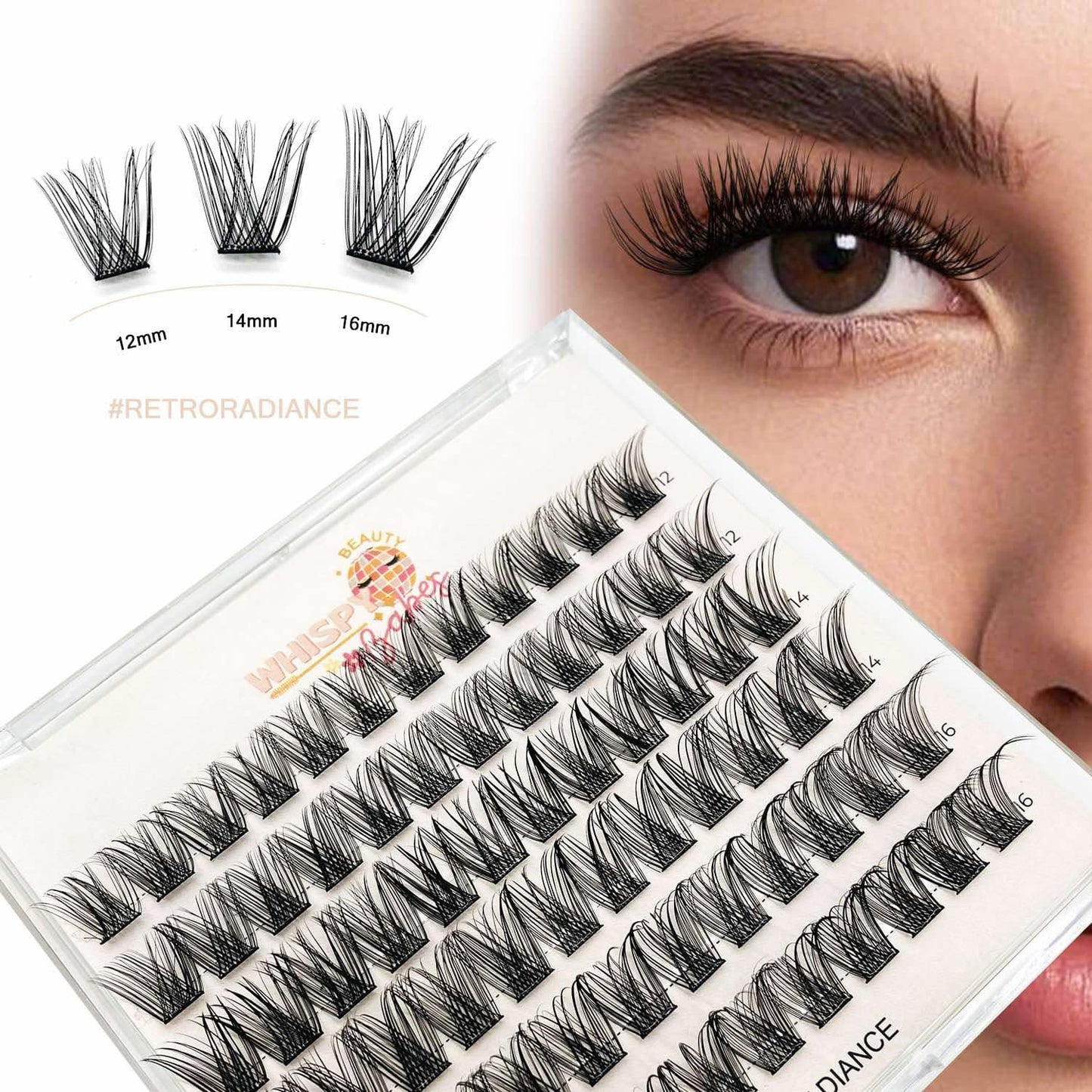 Retro Radiance – Press on Lashes - No bond Needed